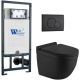 Комплект унитаза с инсталляцией WeltWasser Marberg 507 +Heimbach 043 MT-BL +MAR 507 RD MT-BL 10000012255 черный матовый