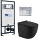 Комплект унитаза с инсталляцией WeltWasser Marberg 507 +Heimbach 043 MT-BL +MAR 507 SE-CR 10000012256 черный матовый