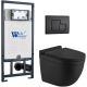 Комплект унитаза с инсталляцией WeltWasser Marberg 507 +Heimbach 043 MT-BL +MAR 507 SE MT-BL 10000012258 черный матовый