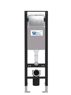 Инсталляция WeltWasser для унитаза WW AMBERG 350 + MT-CR 10000012281 Матовый хром кнопка.