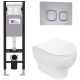 Комплект унитаза с инсталляцией WeltWasser Amberg 350 + Erlenbach 004 GL-WT + Amberg RD-CR 10000012290 белый глянцевый