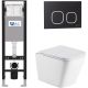 Комплект унитаза с инсталляцией Weltwasser Amberg 350 + Gelbach 043 GL-WT + Amberg RD-BL 10000012314 белый глянцевый