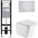 Комплект унитаза с инсталляцией Weltwasser Amberg 350 + Gelbach 043 GL-WT + Amberg RD-MT CR 10000012316 белый глянцевый
