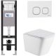 Комплект унитаза с инсталляцией Weltwasser Amberg 350 + Gelbach 043 GL-WT + Amberg RD-WT 10000012317 белый глянцевый