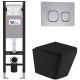 Комплект унитаза с инсталляцией Weltwasser Amberg 350 + Gelbach 043 MT-BL + Amberg RD-CR 10000012320 черный матовый
