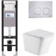 Комплект унитаза с инсталляцией Weltwasser Amberg 350 + Gelbach 043 MT-WT + Amberg RD-MT CR 10000012325 белый матовый