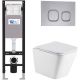 Комплект унитаза с инсталляцией Weltwasser Amberg 350 + Gelbach 043 MT-WT + Amberg RD-CR 10000012326 белый матовый