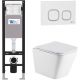 Комплект унитаза с инсталляцией Weltwasser Amberg 350 + Gelbach 043 MT-WT + Amberg RD-WT 10000012327 белый матовый