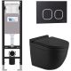 Комплект унитаза с инсталляцией WeltWasser Amberg 350 + Heimbach 043 MT-BL + Amberg RD-BL 10000012334 черный матовый