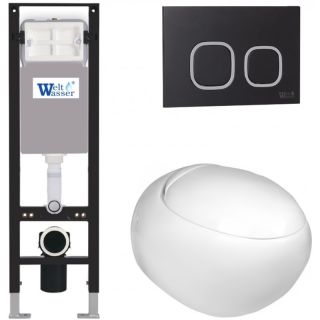 Комплект унитаза с инсталляцией WeltWasser Amberg 350 +Jeckenbach 004 GL-WT +Amberg RD-BL 10000012344 белый глянцевый