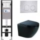 Комплект унитаза с инсталляцией WeltWasser Amberg 350 +Merzbach 041 XL MT-BL +Amberg RD-MT CR 10000012366 черный матовый