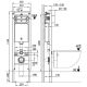 Комплект унитаза с инсталляцией WeltWasser Amberg 350 +Merzbach 043 GL-BL +Amberg RD-MT CR 10000012371 черный глянцевый