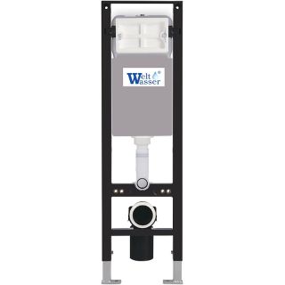 Комплект унитаза с инсталляцией WeltWasser Amberg 350 +Merzbach 043 GL-BL +Amberg RD-WT 10000012372 черный глянцевый