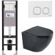 Комплект унитаза с инсталляцией WeltWasser Amberg 350 +Merzbach 043 MT-BL +Amberg RD-WT 10000012382 черный матовый