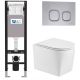 Комплект унитаза с инсталляцией WeltWasser Amberg 350 +Nesenbach 004 GL-WT +Amberg RD-CR 10000012395 белый глянцевый