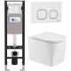 Комплект унитаза с инсталляцией WeltWasser Amberg 350 +Nesenbach 004 GL-WT +Amberg RD-CR 10000012397 белый глянцевый