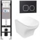 Комплект унитаза с инсталляцией WeltWasser Amberg 350 +Odenbach 004 GL-WT +Amberg RD-BL 10000012399 белый глянцевый