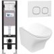 Комплект унитаза с инсталляцией WeltWasser Amberg 350 +Odenbach 004 GL-WT +Amberg RD-WT 10000012402 белый глянцевый