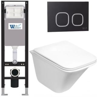 Комплект унитаза с инсталляцией WeltWasser Amberg 350 +Rotbach 004 GL-WT +Amberg RD-BL 10000012404 белый глянцевый