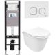 Комплект унитаза с инсталляцией WeltWasser Amberg 350 + Telbach 004 GL-WT + Amberg RD-WT 10000012437 белый глянцевый