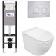 Комплект унитаза с инсталляцией WeltWasser Amberg 350 + Heimbach 043 GL-WT + Amberg RD-MT CR 10000012441 белый глянцевый