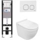 Комплект унитаза с инсталляцией WeltWasser Amberg 350 + Heimbach 043 GL-WT + Amberg RD-WT 10000012442 белый глянцевый