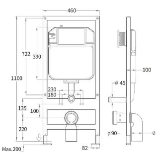 Комплект унитаза с инсталляцией Weltwasser Bamberg 460 + Gelbach 043 MT-BL + Bamberg WT 10000012791 черный матовый
