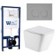 Комплект унитаза с инсталляцией Weltwasser Bamberg 525 + Gelbach 043 MT-WT + Bamberg CR 10000012803 белый матовый