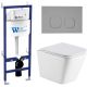 Комплект унитаза с инсталляцией Weltwasser Bamberg 460 + Gelbach 043 GL-WT + Bamberg CR 10000012810 белый глянцевый