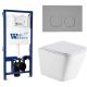 Комплект унитаза с инсталляцией Weltwasser Bamberg 525 + Gelbach 043 GL-WT + Bamberg CR 10000012813 белый глянцевый