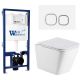 Комплект унитаза с инсталляцией Weltwasser Bamberg 525 + Gelbach 043 GL-WT + Bamberg WT 10000012814 белый глянцевый
