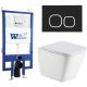 Комплект унитаза с инсталляцией Weltwasser Bamberg 545 + Gelbach 043 GL-WT + Bamberg BL 10000012815 белый глянцевый