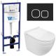 Комплект унитаза с инсталляцией WeltWasser Bamberg 460 + Heimbach 043 GL-WT + Bamberg BL 10000012819 белый глянцевый