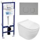 Комплект унитаза с инсталляцией WeltWasser Bamberg 460 + Heimbach 043 GL-WT + Bamberg CR 10000012820 белый глянцевый