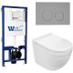 Комплект унитаза с инсталляцией WeltWasser Bamberg 525 + Heimbach 043 GL-WT + Bamberg CR 10000012823 белый глянцевый