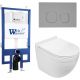 Комплект унитаза с инсталляцией WeltWasser Bamberg 545 + Heimbach 043 GL-WT + Bamberg CR 10000012826 белый глянцевый