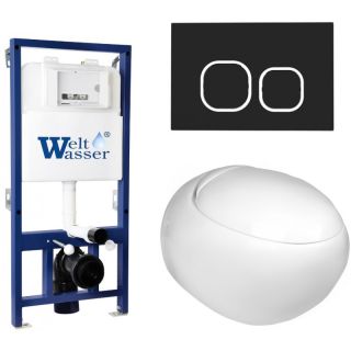 Комплект унитаза с инсталляцией WeltWasser Bamberg 460 +Jeckenbach 004 GL-WT +Bamberg WT 10000012841 белый глянцевый