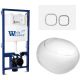 Комплект унитаза с инсталляцией WeltWasser Bamberg 525 +Jeckenbach 004 GL-WT +Bamberg WT 10000012844 белый глянцевый
