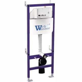 Комплект унитаза с инсталляцией WeltWasser Bamberg 460 +Merzbach 041 XL MT-BL +Bamberg CR 10000012870 черный матовый