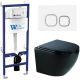 Комплект унитаза с инсталляцией WeltWasser Bamberg 460 +Merzbach 041 XL MT-BL +Bamberg WT 10000012871 черный матовый