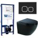 Комплект унитаза с инсталляцией WeltWasser Bamberg 525 +Merzbach 041 XL MT-BL +Bamberg BL 10000012872 черный матовый