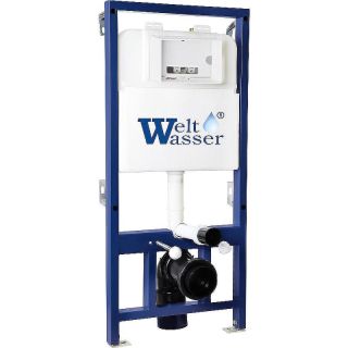 Комплект унитаза с инсталляцией WeltWasser Bamberg 525 +Merzbach 041 XL MT-BL +Bamberg WT 10000012874 черный матовый