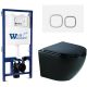 Комплект унитаза с инсталляцией WeltWasser Bamberg 525 +Merzbach 041 XL MT-BL +Bamberg WT 10000012874 черный матовый