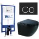 Комплект унитаза с инсталляцией WeltWasser Bamberg 545 +Merzbach 041 XL MT-BL +Bamberg BL 10000012875 черный матовый