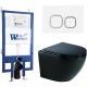 Комплект унитаза с инсталляцией WeltWasser Bamberg 545 +Merzbach 041 XL MT-BL +Bamberg WT 10000012877 черный матовый