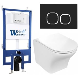 Комплект унитаза с инсталляцией WeltWasser Bamberg 545 +Odenbach 004 GL-WT +Bamberg BL 10000012927 белый глянцевый