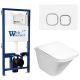 Комплект унитаза с инсталляцией WeltWasser Bamberg 525 +Rotbach 004 GL-WT +Bamberg WT 10000012966 белый глянцевый