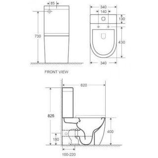 Унитаз-компакт Weltwasser WW Merzbach 011 MT-BL 10000013291 черный матовый