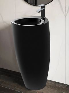 Раковина Weltwasser напольная 380х380х830 мм WW LEERBACH 3838 MT-BL 10000013333 черный