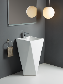 Раковина Weltwasser напольная 460х460х820 мм WW LEERBACH 460 GL-WT 10000013335 белый